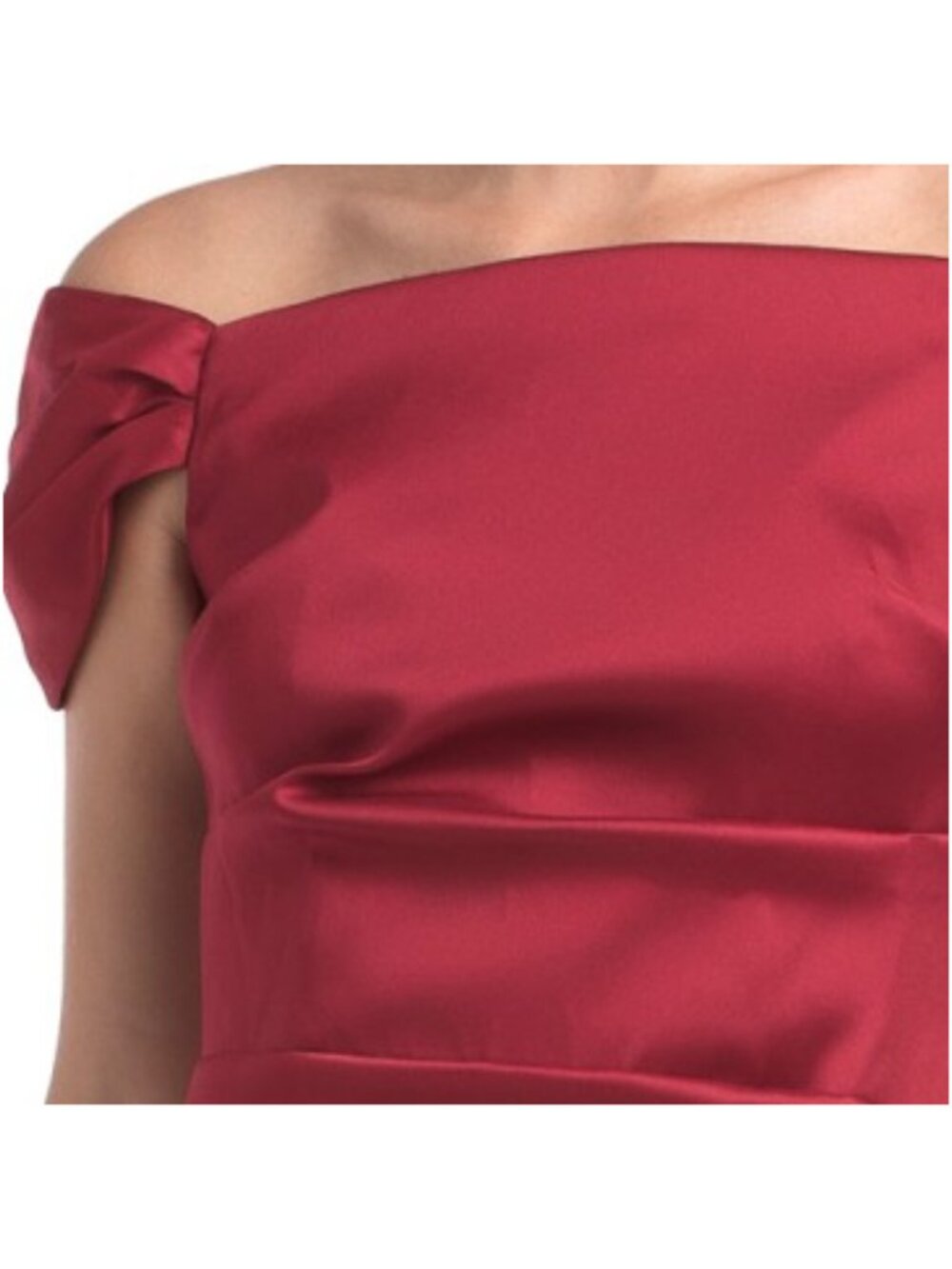 AIDAN MATTOX Off The Shoulder Tea-length Cocktail Dress - Picture 3 of 4